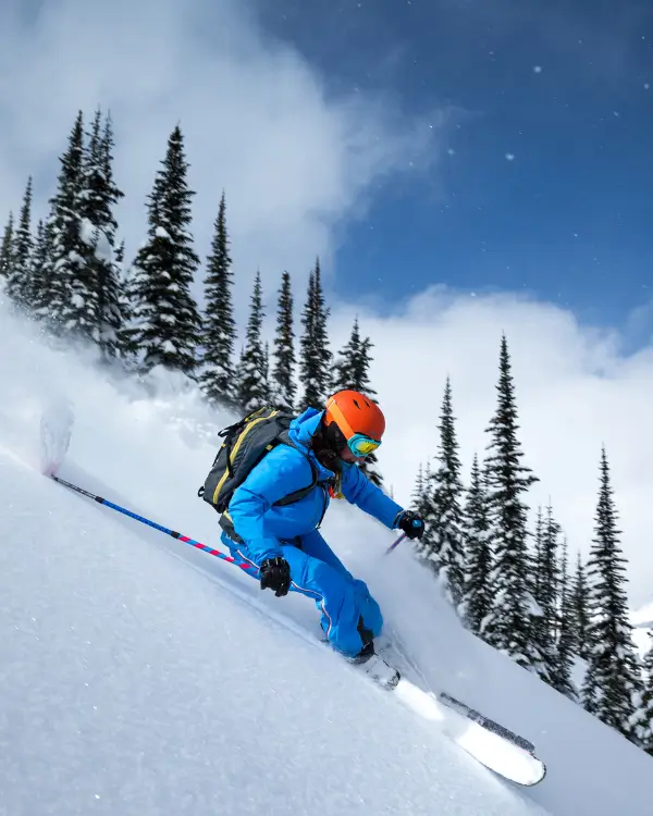 Skiing holiday and winter travel experience